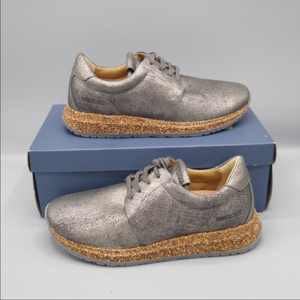 BIRKENSTOCK Wrigley SILVER LEATHER WOMEN SNEAKERS
